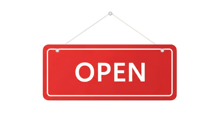 Obraz premium Vibrant Open sign hangs against darkness