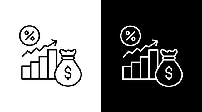 Gross Profit  White Icon Set Design