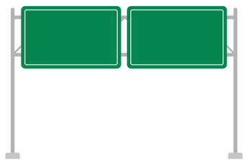 Road signs isolated on a white background.