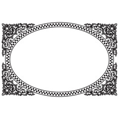 oval decorative border frame.eps