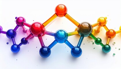 Abstract molecular structure illustration representing connections and scientific concepts