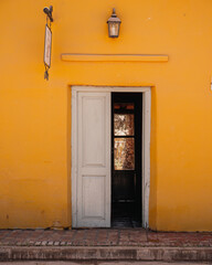 old wooden door in old town, in northern Argentina.