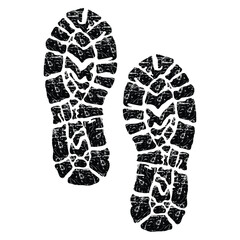 Boot Print Vector. Vintage Boot Print, Footprints human 