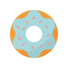donut flat vector illustration isolated on white background