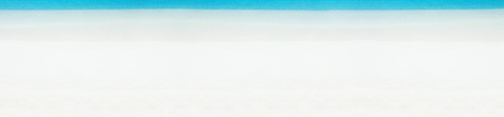 Tropical beach scene of azure crystal sea with soft waves, wild seashore. Long banner