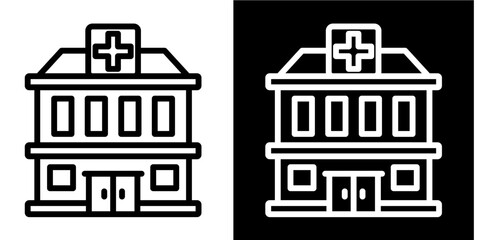 Rehabilitation Center Icon Set White Style Collection