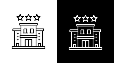 Modern Hotel  White Icon Set Design