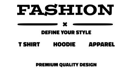 Obraz premium Vector Apparel Promotion Design Template with Bold Black 