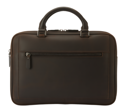 Leather briefcase with organizational compartments for business travel
