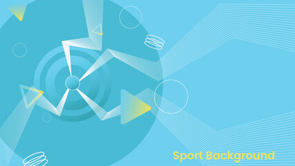 Dynamic Sport Background Template with Abstract Brush and Colorful Overlap Design