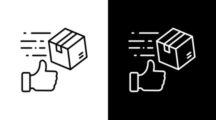 Good Delivery  White Icon Set Design