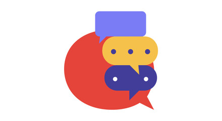 Colorful speech bubbles representing communication and conversation.