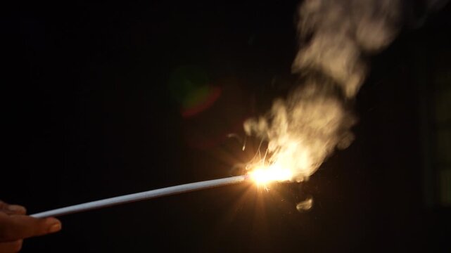 Different types of firecrackers are being burned during Diwali