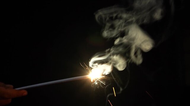 Different types of firecrackers are being burned during Diwali.