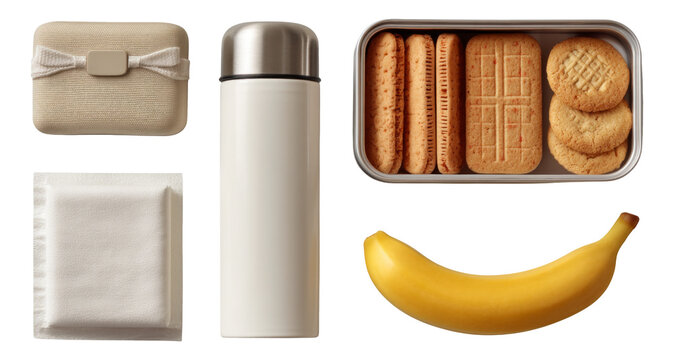 Isolated Items on Transparent Background with Diverse Shapes and Colors