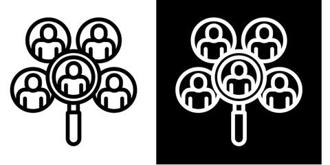 Obraz premium Recruitment Icon Set White Style Collection