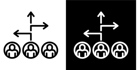 Decision Making  Icon Set White Style Collection