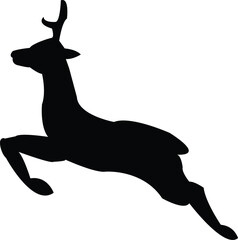 Silhouette of a Leaping Deer A Symbol of Freedom and Grace in Nature's Embrace