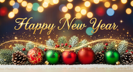 christmas background with baubles