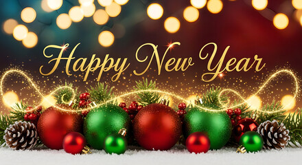 christmas background with baubles