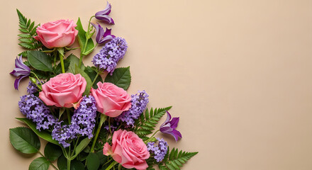 bouquet of pink roses