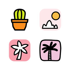 Cute Nature & Plant Minimal Vector Pack