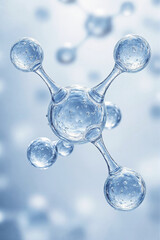 Transparent Molecular Model, Chemistry Education and Scientific Research Visual for Academic and Lab Design