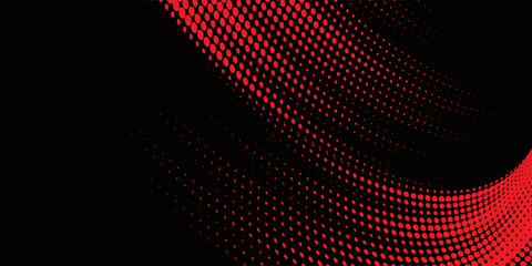 Abstract speed line style blue halftone banner design template. Red and blue halftone dot pattern with grunge texture. Sporty style white and black dot pop art comic, Eps 10.