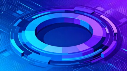 Abstract digital circular interface design