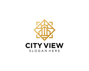 Line art city logo