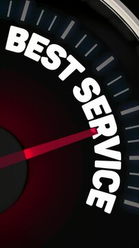 Best Service Speedometer TopLevel Customer Experience CX Vertical 3D Animation