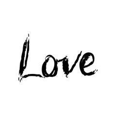 Hand Drawn Love Text Christmas Typography