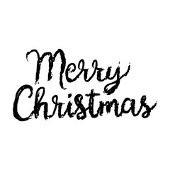 Hand Drawn Merry Christmas Lettering Typography
