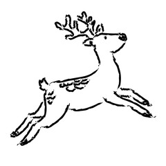 Hand Drawn Reindeer Christmas Illustration