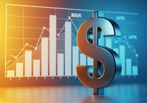 Currency Value and Investment Data Analysis on Digital Background