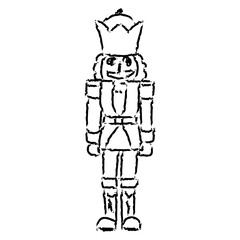 Hand Drawn Nutcracker Soldier Christmas Illustration