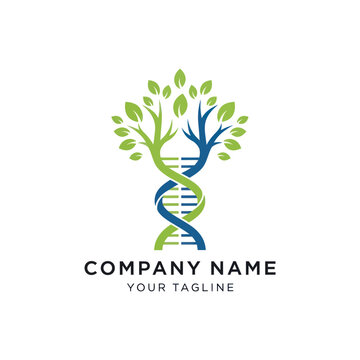 DNA tree logo representing growth and scientific innovation for healthcare.