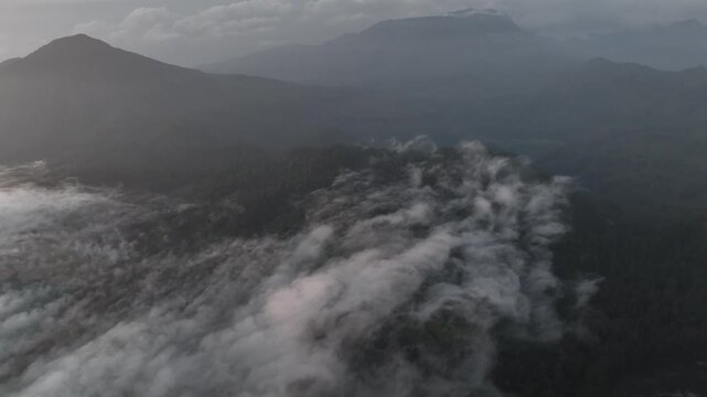 Drone View of Kelimutu Volcano with Stunning Crater Lakes, Flores Island