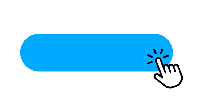 Blue button with click cursor icon