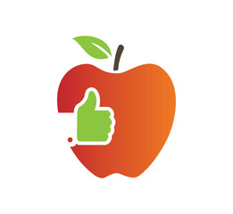  like Thumbus up apple logo