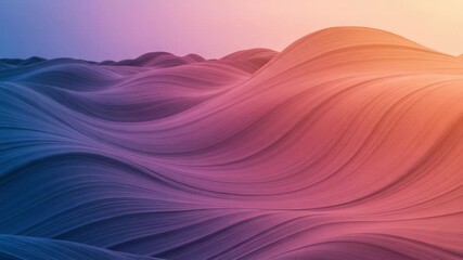 Abstract wavy surface with gradient coloration
