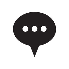 Black oval speech bubble icon with three dots