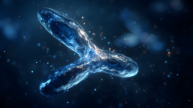 Ultra-realistic 3D Render of a Single Human Chromosome