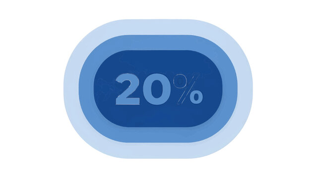 Vector illustration&nbsp;of twenty percent discount icon on a transparent background