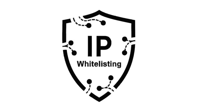 Vector illustration&nbsp;of ip whitelisting shield icon with network connection, on a transparent background