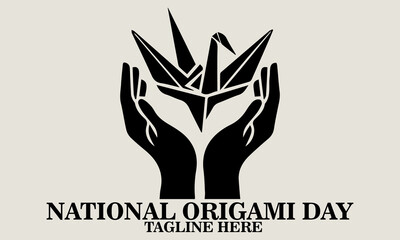 illustration vector graphic of national origami Day. national origami day celebration icon and national origami day logo vector