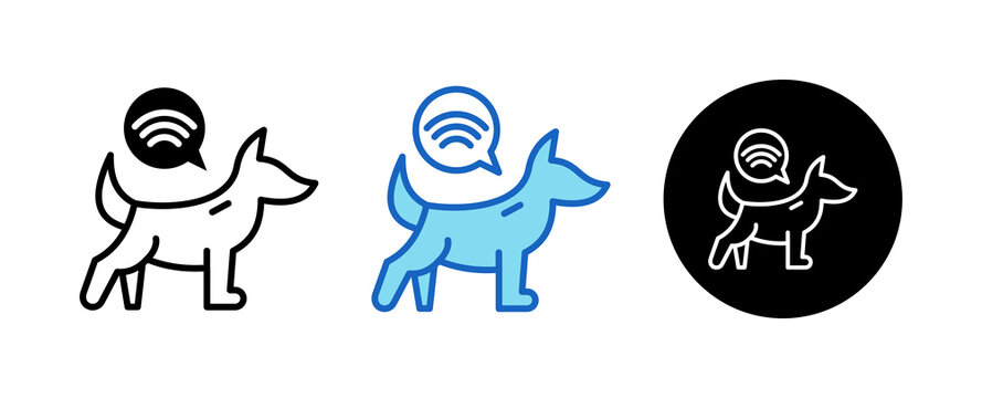 Microchip Multiple Style Icon Set Collection Mixed, Blue & Line. 