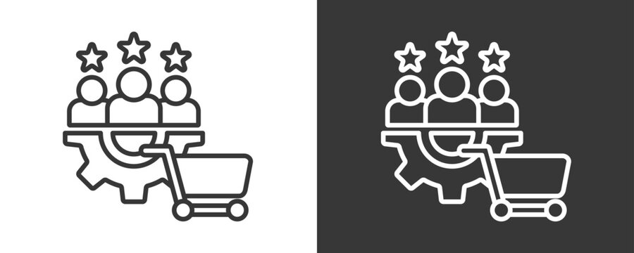 Potential Icon Set Vector Collection Isolated In Black And White