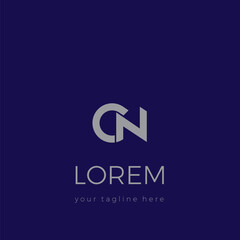 Abstract initials logo CN, a simple professional logo. Good vector letter logo.