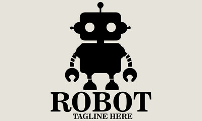 illustration cute robot with heart for valentines day. vector robot wih heart and vector logo robot with heart for valentines day